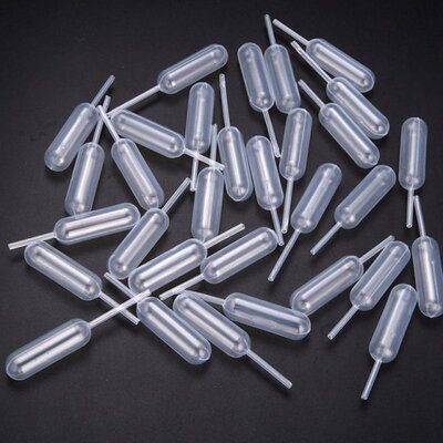 50pcs/LOT 4ml Plastic Squeeze Transfer Pipettes Dropper Disp