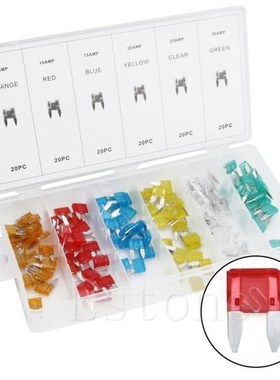 120pcs Assorted Car Fuse Auto Truck SUV Fuses Mini Blade Fus