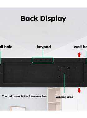 Large Digital Wall Clock Remote Control Temp Date Week Displ