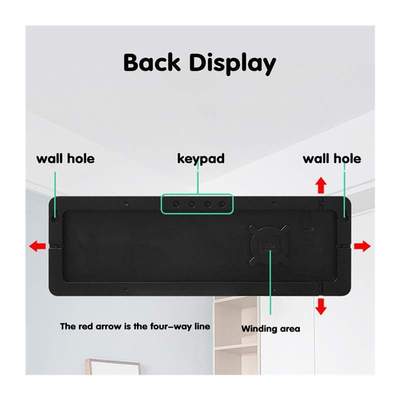 Large Digital Wall Clock Remote Control Temp Date Week Displ