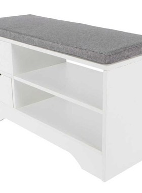 Shoes Bench Double Layer Storage Cabinet with 2 Drawers 适用