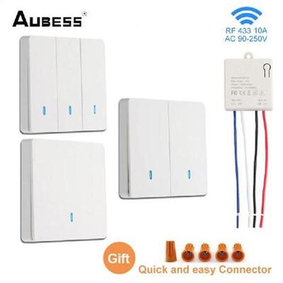 Wireless Smart Switch Light RF 433Mhz Wall Panel Switch