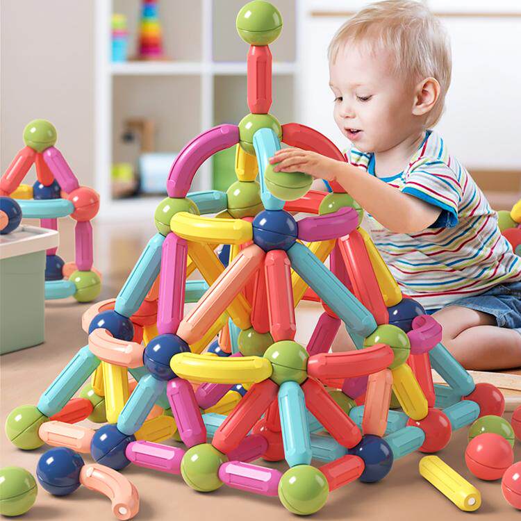 美国百变磁力棒幼儿童益智早教拼装磁铁片积木男女孩2岁6宝宝玩具,玩具/童车/益智/积木/模型,磁力片/磁性棒/磁性积木,淘宝优惠券,粉丝福利购,淘宝优惠卷