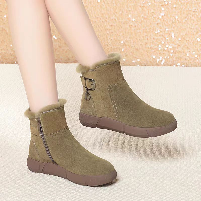 品牌真皮雪地靴2024新款冬季靴