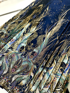 花落尘原创【凤鸣】织金仿妆花马面裙重工凤凰刺绣点翠新中式汉服