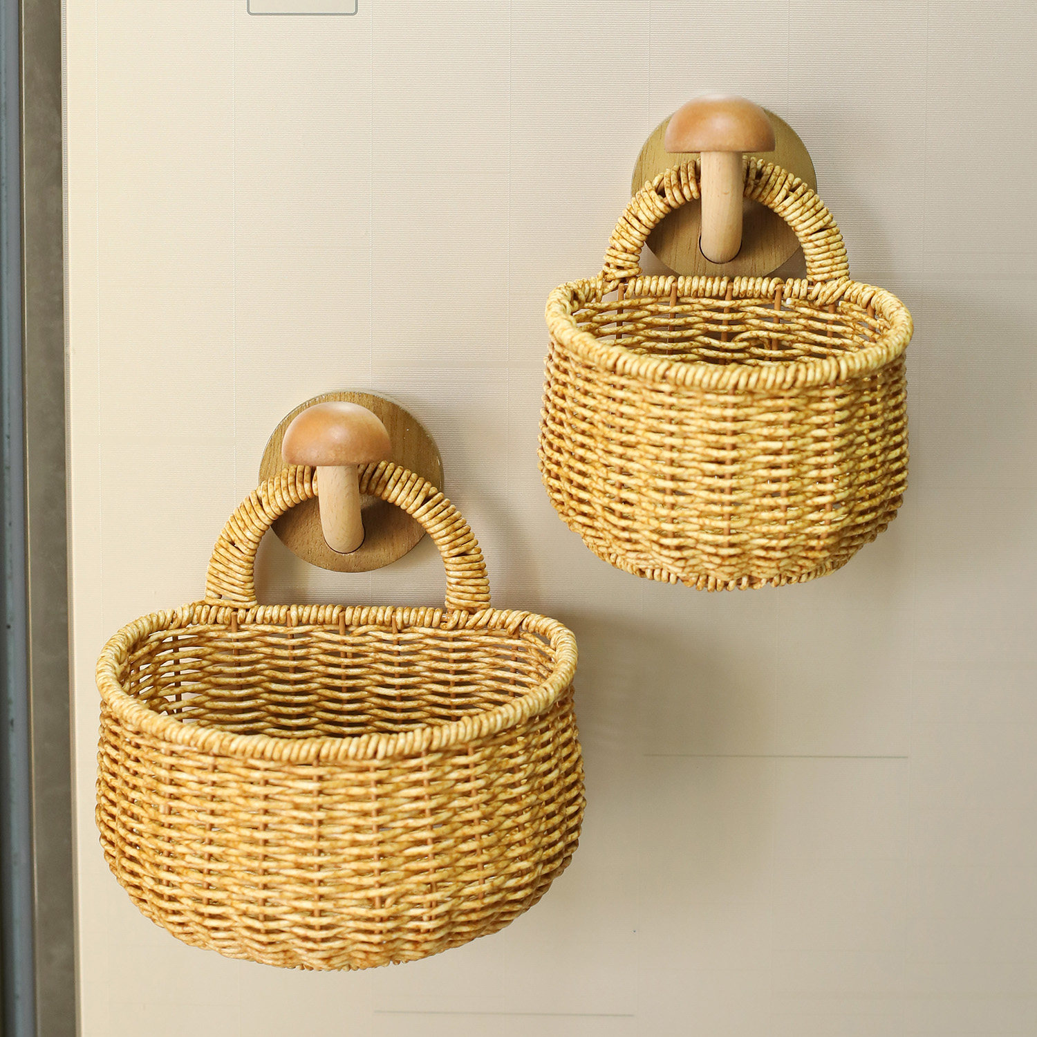 浦澜鸡蛋篮葱姜蒜收纳筐大蒜生姜挂篮厨房壁挂置物篮仿藤编织篮,收纳整理,收纳筐,淘宝优惠券,粉丝福利购,淘宝优惠卷