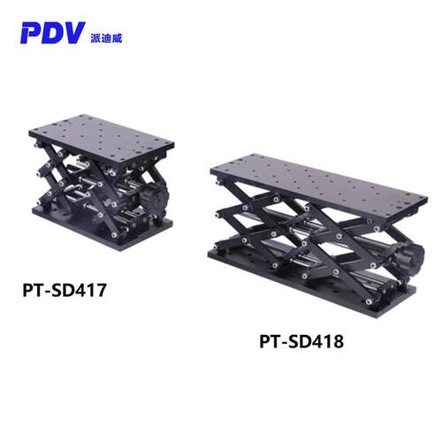 PT-SD418手动升降台Z轴平台位移台上升调节台上下移动台