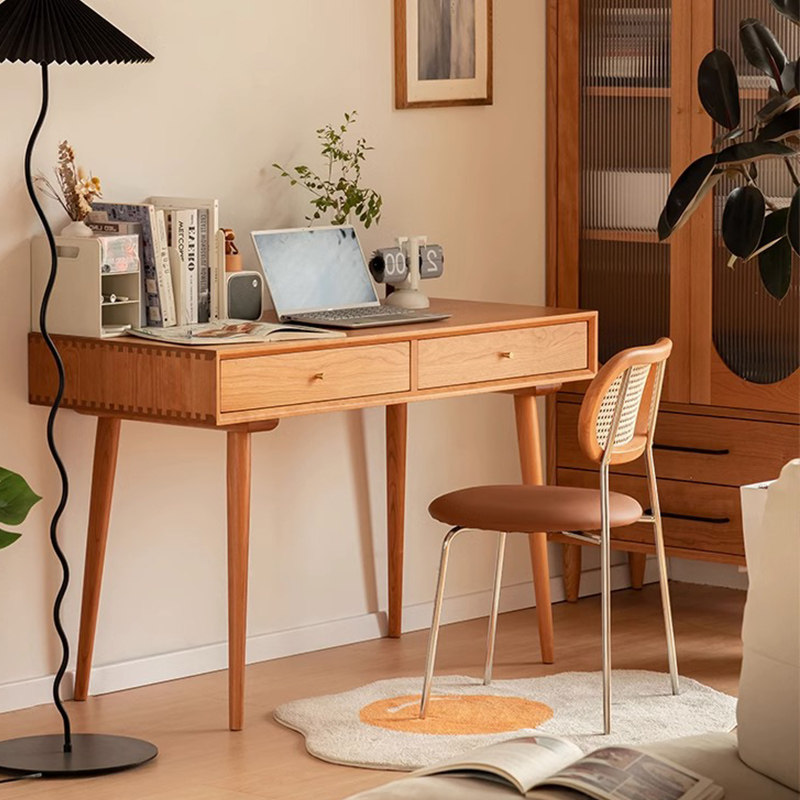 实木樱桃木书桌学习桌