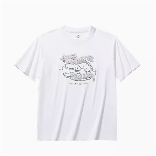 安踏T恤女2025夏新款圆领