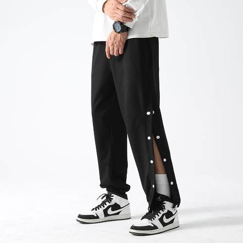 小腿骨折术后专用长裤纽扣宽松束脚侧开男女小个子束口长裤春秋季