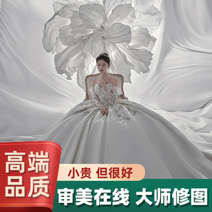 ps精修婚纱照精修高级照片修图专业p图修图人像薇拉专业修图师