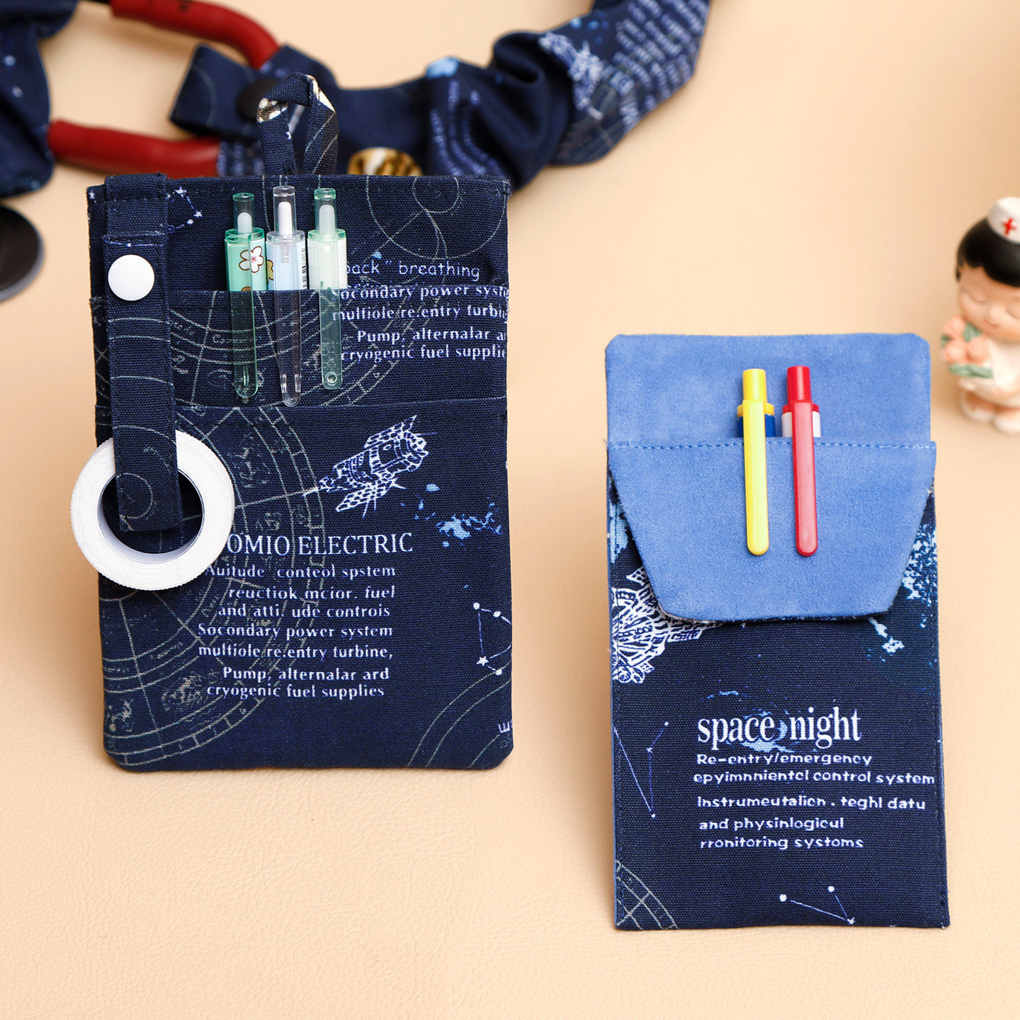 医护插笔袋工作服多功能笔夹袋