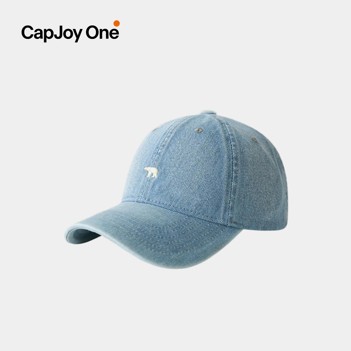 CapJoyOne北极熊刺绣棒球帽春夏