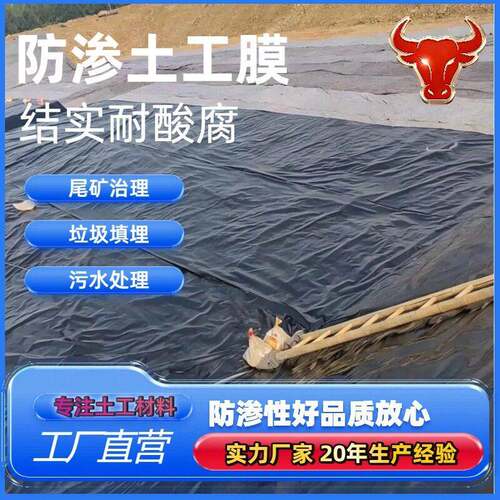 hde土工水膜污理厂防渗膜沉淀池尾渣p库尾矿库处1mm黑色土WPS工膜