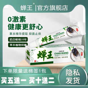 蝉王皮肤抑菌乳膏过敏皮痒蚊虫叮咬止痒软膏消红止痒乳膏家庭外用