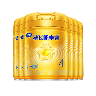 保价】飞鹤星飞帆卓睿4段3-6岁儿童乳铁蛋白配方四段奶粉750g*6罐
