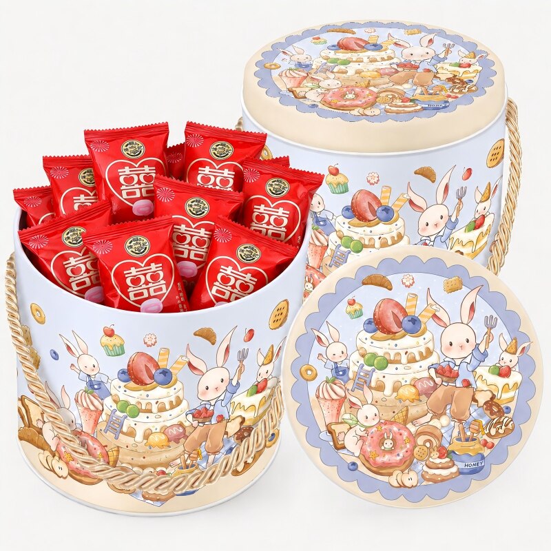 徐福记喜字夹心棉花糖草莓味100g充气软糖结婚喜糖年货糖果零食