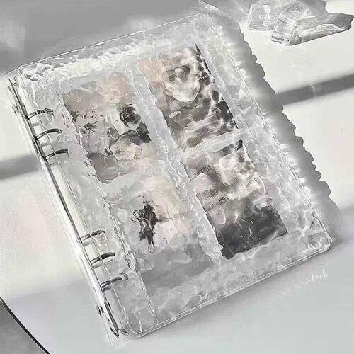 透明水晶波纹卡册A5活页四宫格三寸爱豆拍立得追星小卡相册收纳册
