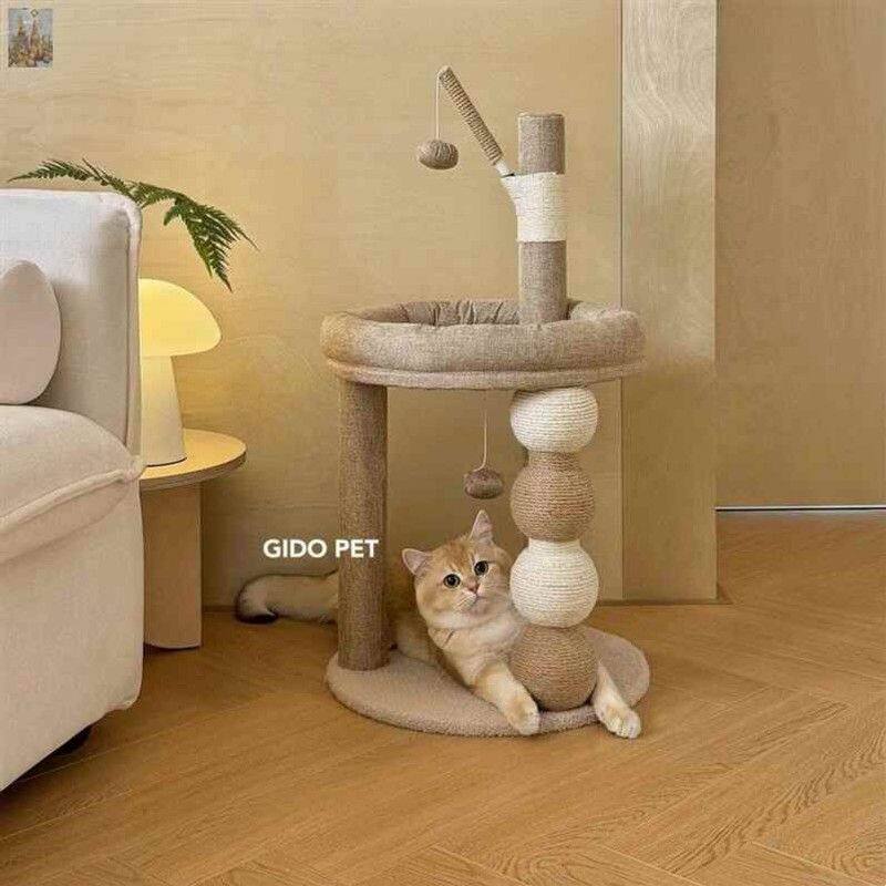 Gido原木风猫爬架猫窝猫树一体不占地猫抓板剑麻猫咪跳台耐磨玩具