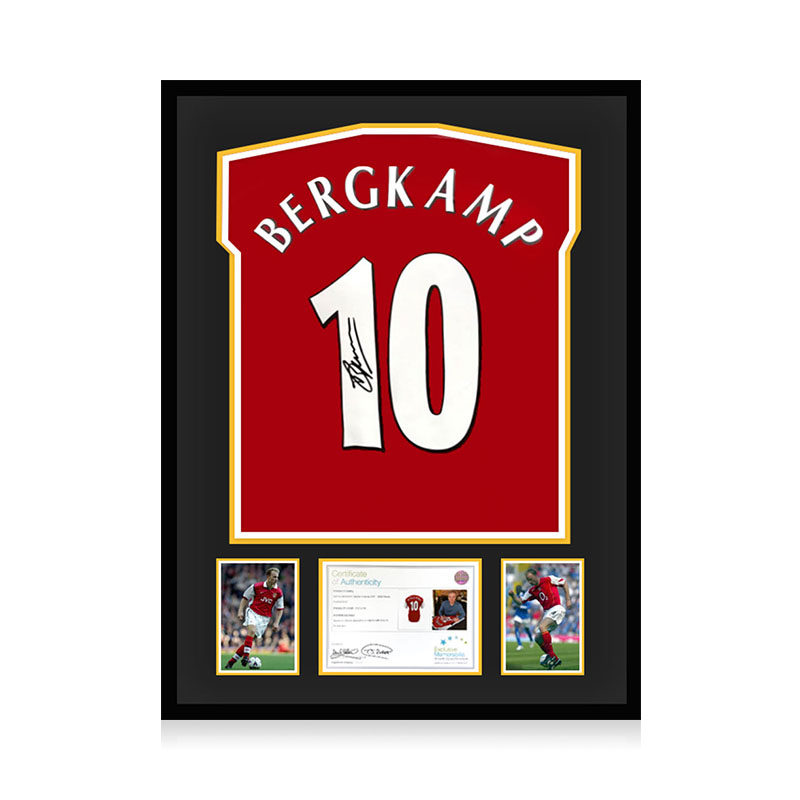 博格坎普 亲笔签名 2024-25赛季阿森纳队主场球衣 EM证书 精装裱