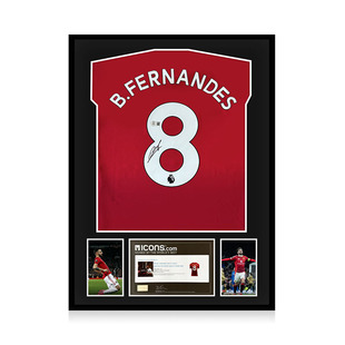 B费 亲笔签名 2024-25赛季曼联队球衣 icons Beckett认证