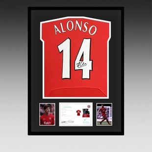 阿隆索｜亲笔签名 2005年利物浦队球衣 【含EM证书】精装裱礼物