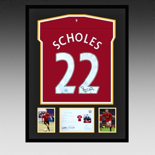 斯科尔斯 |亲笔签名 21-22赛季曼联队球衣 【含EM证书】体育收藏