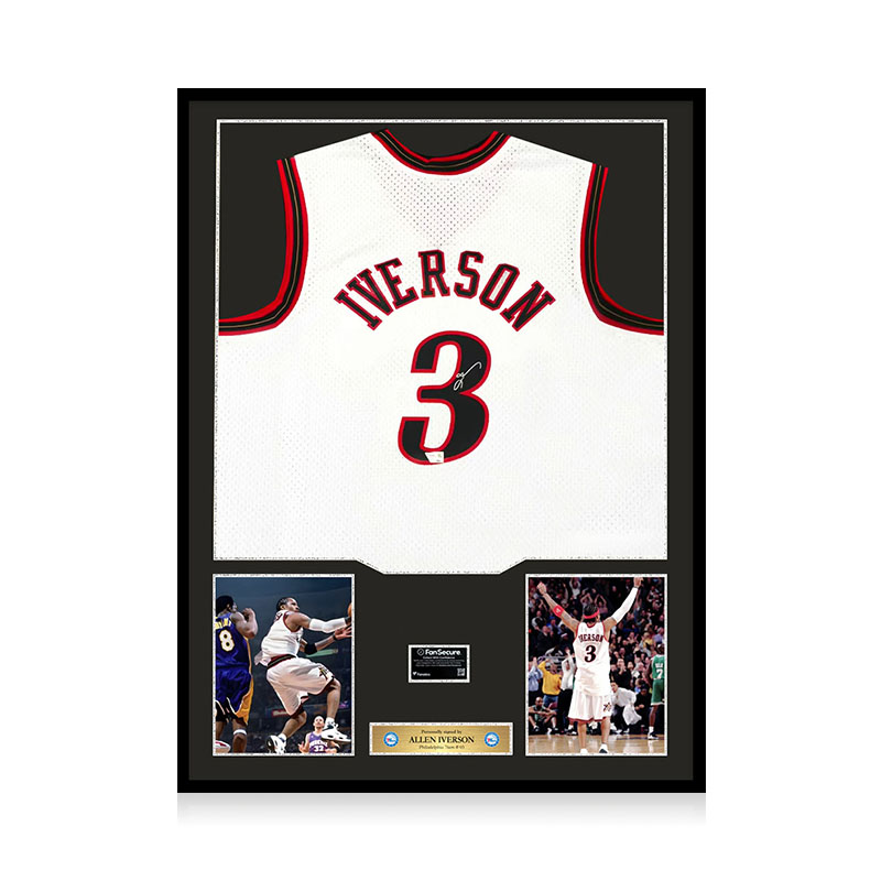 艾弗森 亲笔签名 费城76队大流星白色球衣 Fanatics证书 篮球NBA
