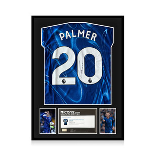 帕尔默 亲笔签名 2024-25赛季切尔西队欧冠球衣 icons证书 精装裱