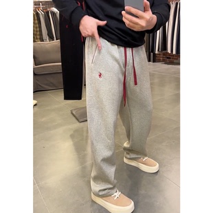 百搭运动卫裤 男潮流重磅时尚 轻奢刺绣加绒直筒潮牌休闲裤 秋冬爆款