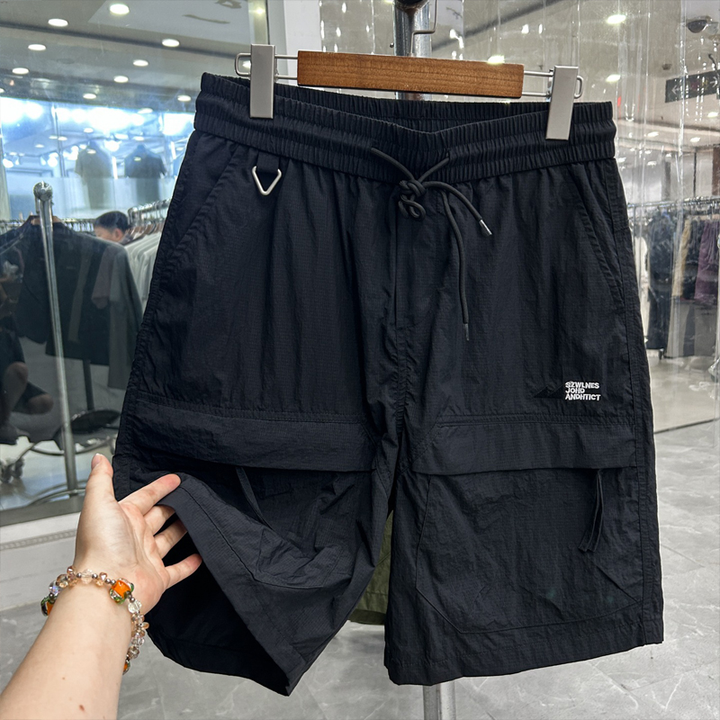 短裤男夏季薄款韩版时尚速干多口袋五分裤潮牌百搭休闲直筒工装裤