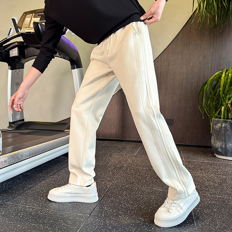 秋冬季加绒加厚卫裤男大码弯刀裤