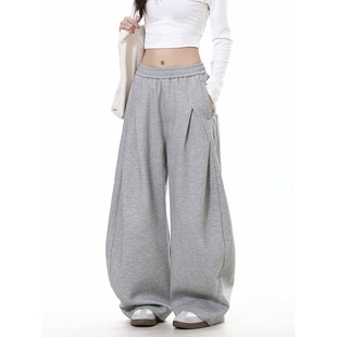 潮流百搭垂感运动长裤 美式 宽松阔腿卫裤 男秋冬季 子 构解弯刀休闲裤