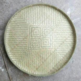 全竹子传统圆形簸箕纯手工加固竹编农家竹制品竹匾家用晾晒