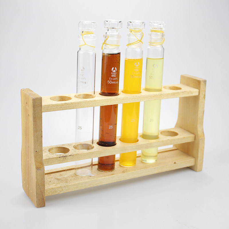 木质比色管架10 25 50 100ml 6孔12孔具塞玻璃木制试管架实验化学