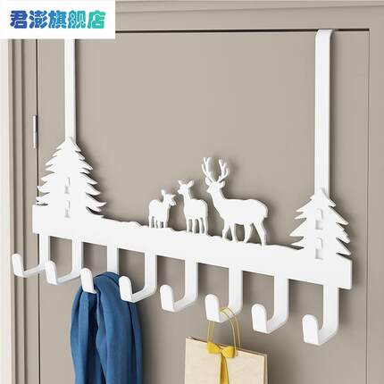 t门衣背后服挂钩进户门门后挂衣架卧室多功能免打孔挂门上的衣架
