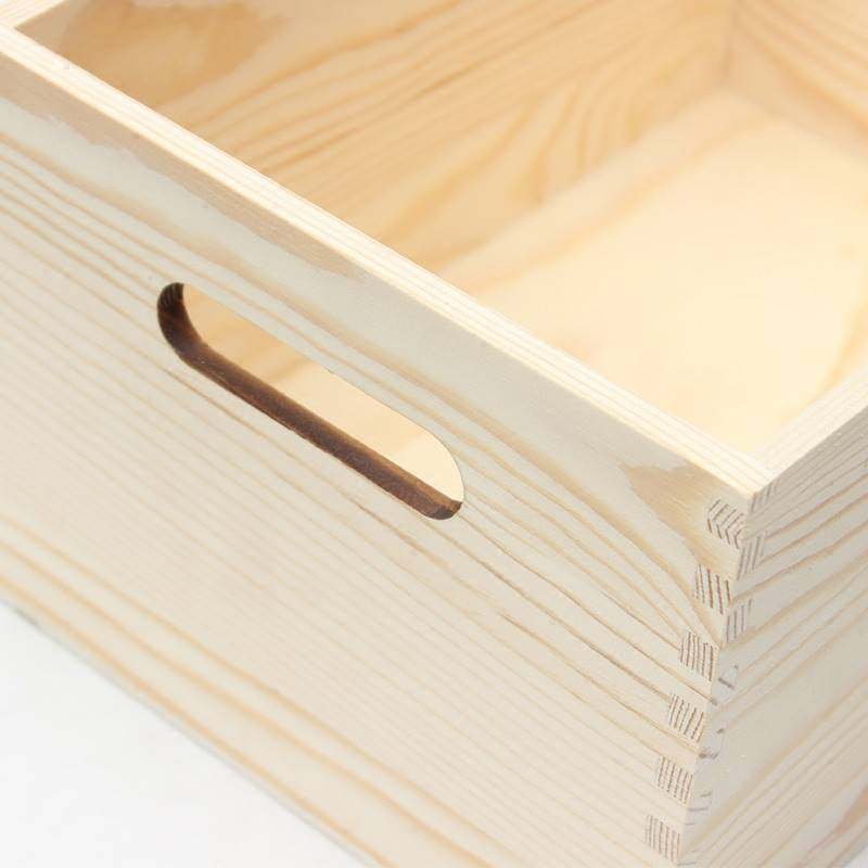 无盖大号桌面收纳箱创意实木储物箱工具箱杂物储物整理箱手提盒子