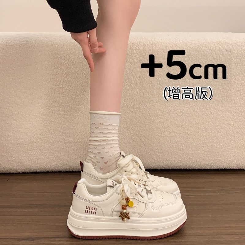 巨好看运动板鞋女2026新款春季轻便软厚底休闲鞋配裙子小白鞋34码,女鞋,休闲板鞋,淘宝优惠券,粉丝福利购,淘宝优惠卷