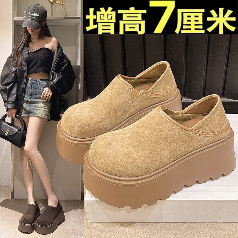 厚底增高勃肯鞋女2025新款春季爆款小个子两穿休闲乐福鞋博肯单鞋,女鞋,勃肯鞋/软木鞋,淘宝优惠券,粉丝福利购,淘宝优惠卷