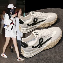 踩屎感德训运动鞋女2025春夏新款配裙子小白鞋休闲阿甘跑步鞋34码