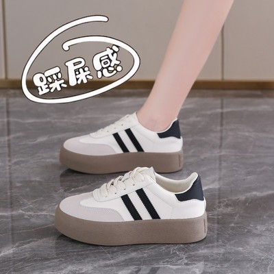 小红书推荐爆款女鞋厚底德训鞋34