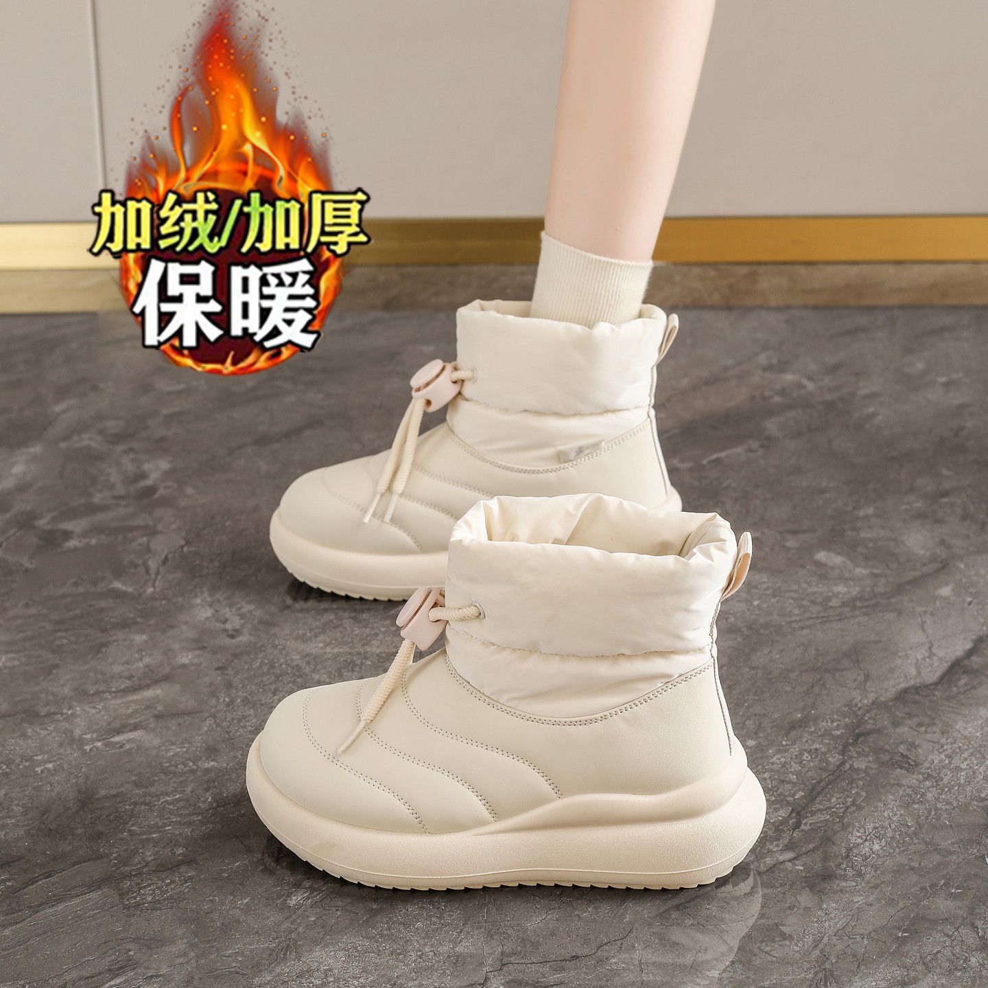 【1万+人种草】雪地靴面包棉鞋女