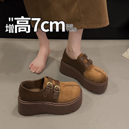 【巨好看】厚底全包乐福勃肯单鞋