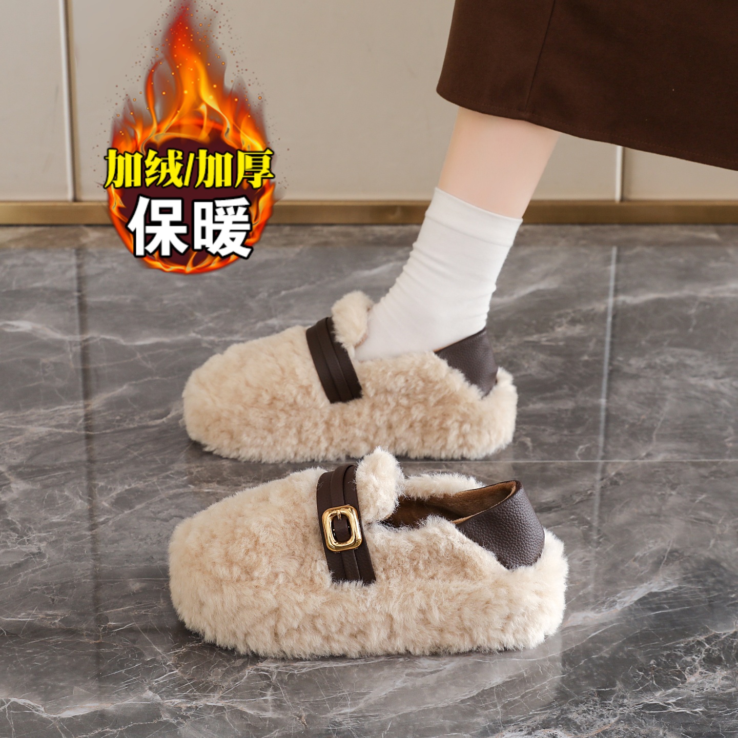 【1万+人种草】毛毛鞋两穿勃肯鞋