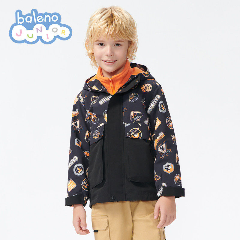 班尼路秋冬男童时尚满印撞色布绒内胆三合一保暖连帽外套上衣Z,童装/婴儿装/亲子装,普通外套,淘宝优惠券,粉丝福利购,淘宝优惠卷