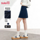 外穿休闲防走光健身运动百搭裙裤 班尼路藏青色A字短裤 女春夏新款