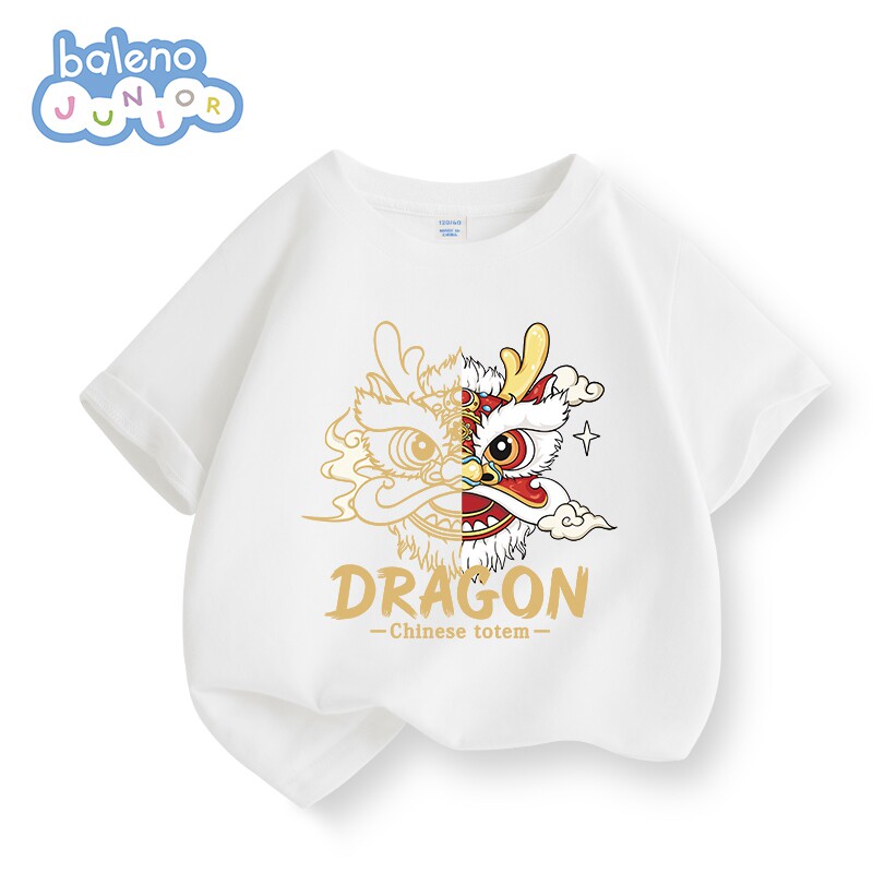 班尼路童装男童短袖t恤2024新款纯棉夏季中大童潮牌衣服儿童上衣