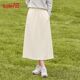 班尼路2026春夏女装 半身裙舒适百搭纯色高级感下装 通勤中长半裙Z