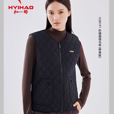 红一号羊毛马甲女款28191新款秋冬时尚运动保暖马夹坎肩修身背心