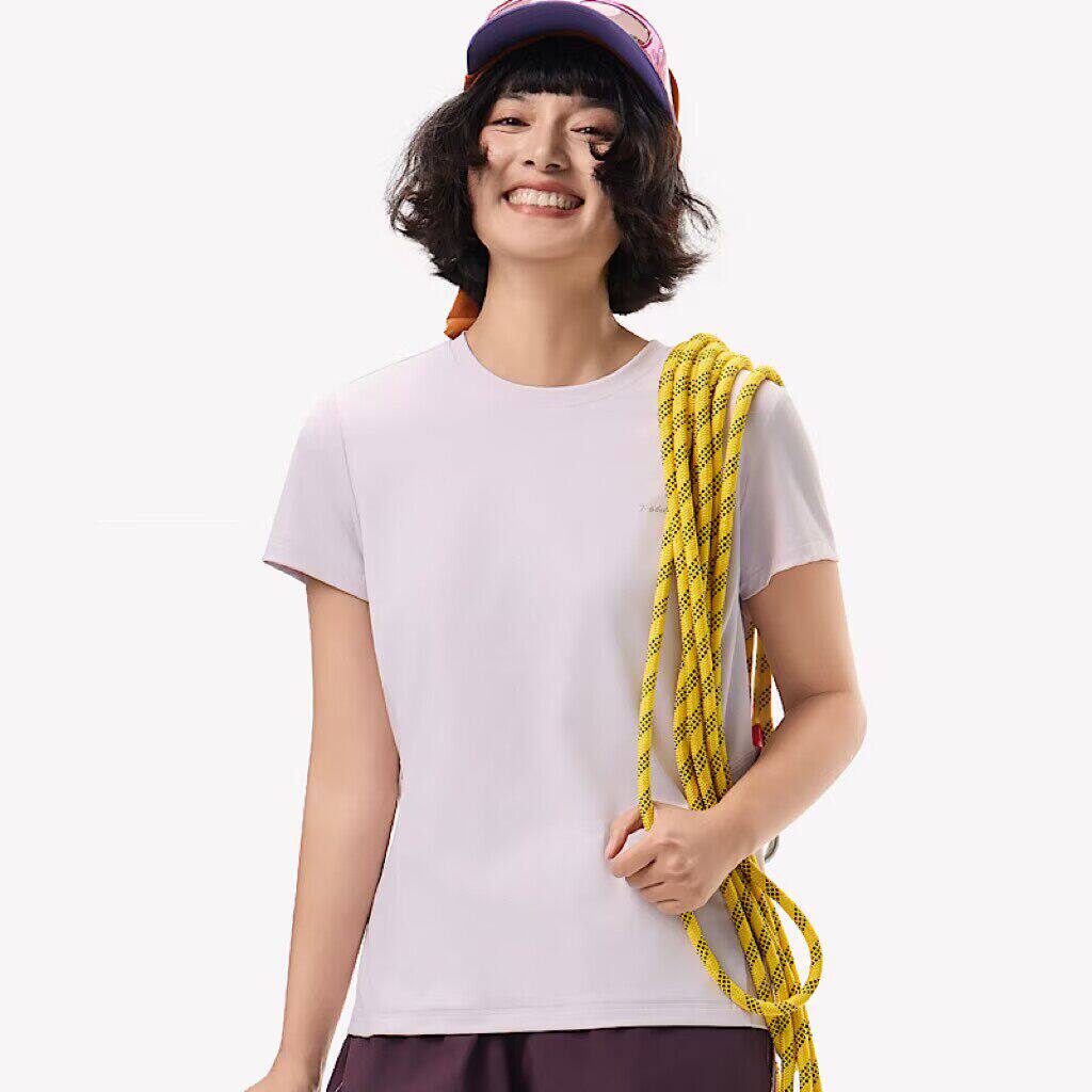好彩短袖T恤衫女2026新款夏季冰凉感速干圆领套头运动打底半袖680 - 实物图
